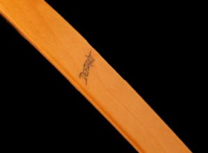The name is part of the craftsmanship in a Dwyer Longbow